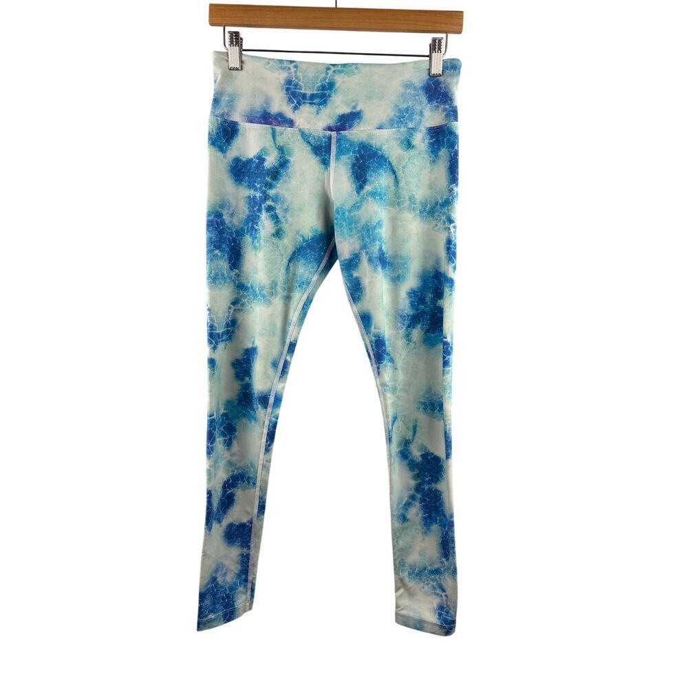 Women’s Lorna Jane Small Blue & White Cloud Leggings